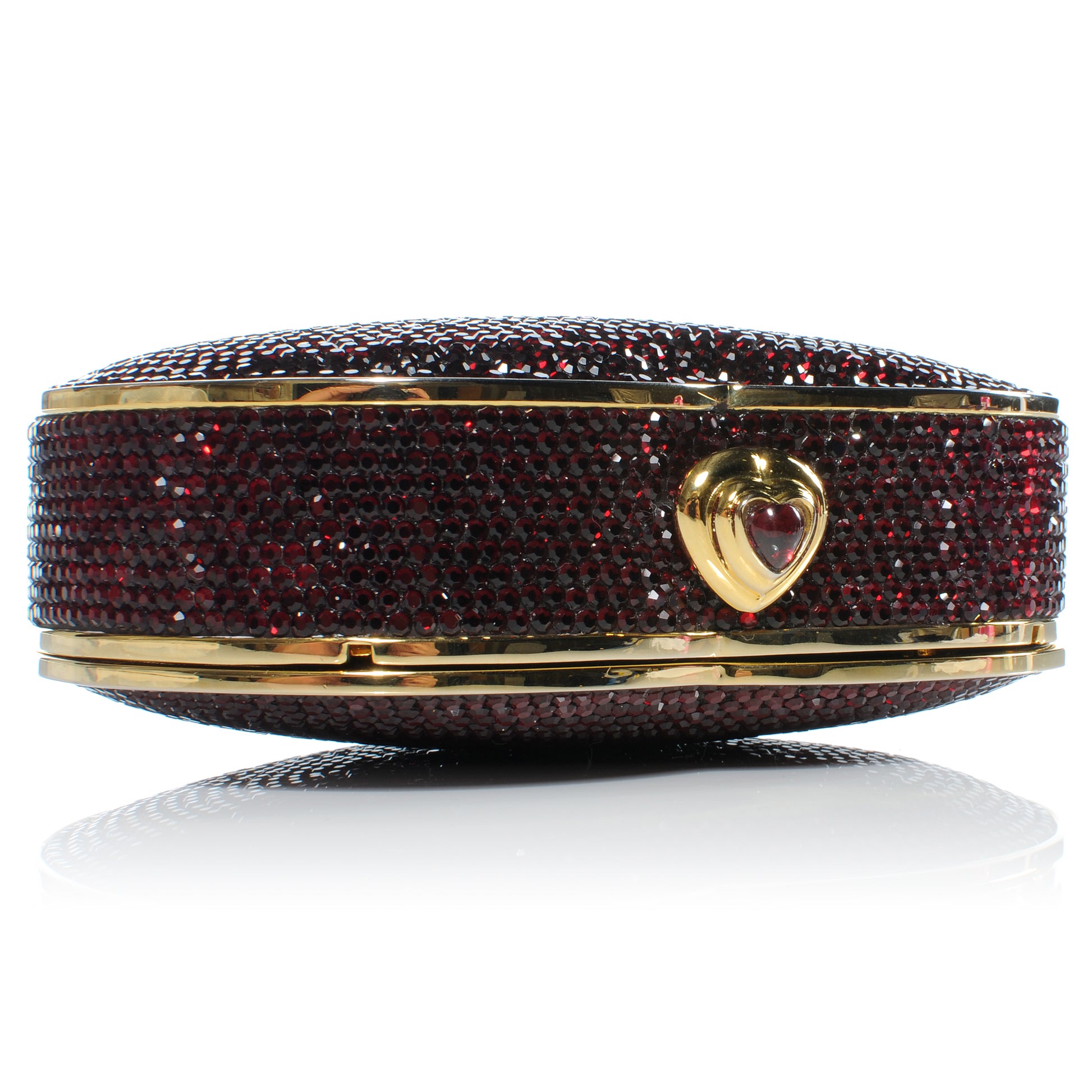 Judith Leiber Crystal Heart Minaudiere Clutch 5 of 8