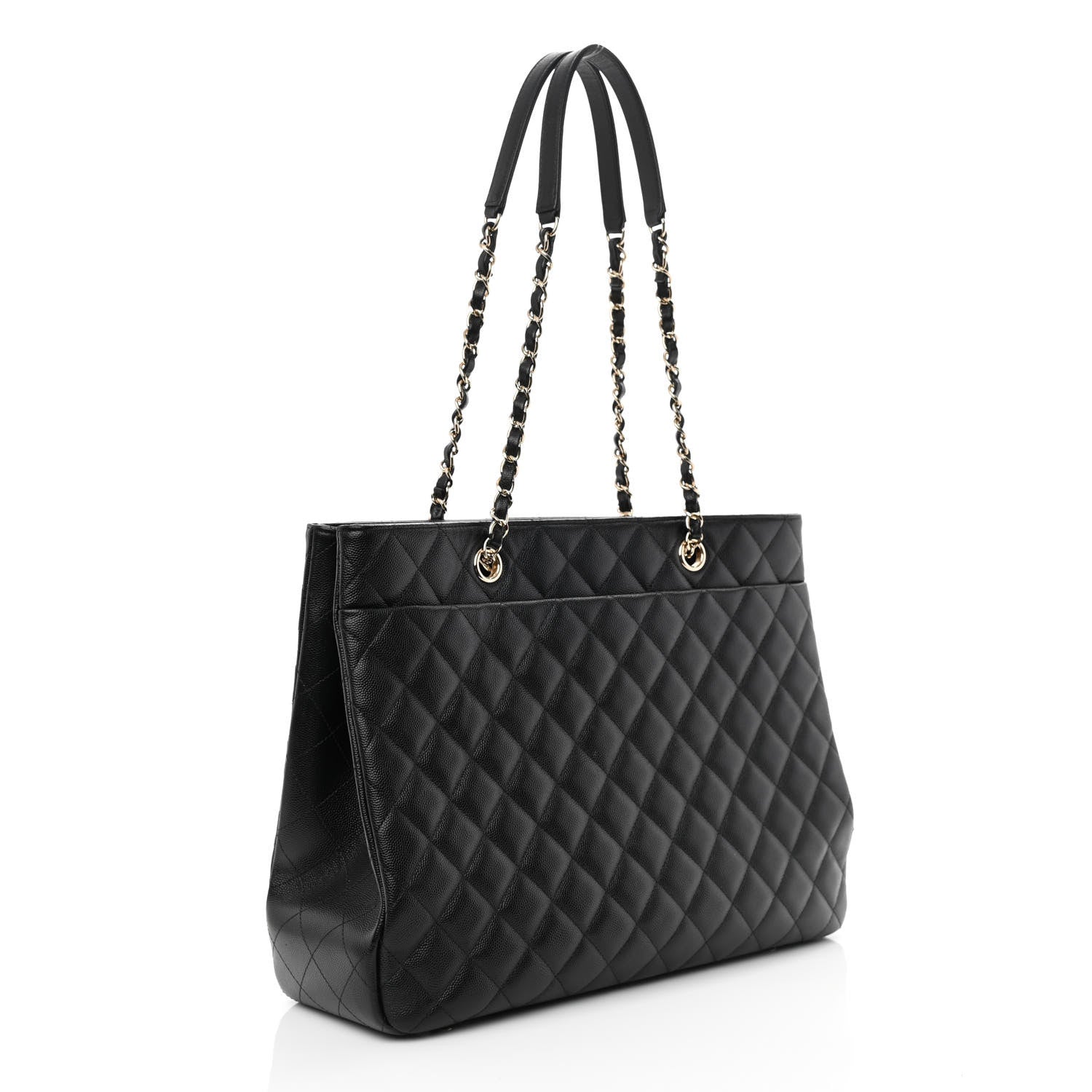 Chanel Caviar Quilted Large Shopping Tote Black 3 of 10