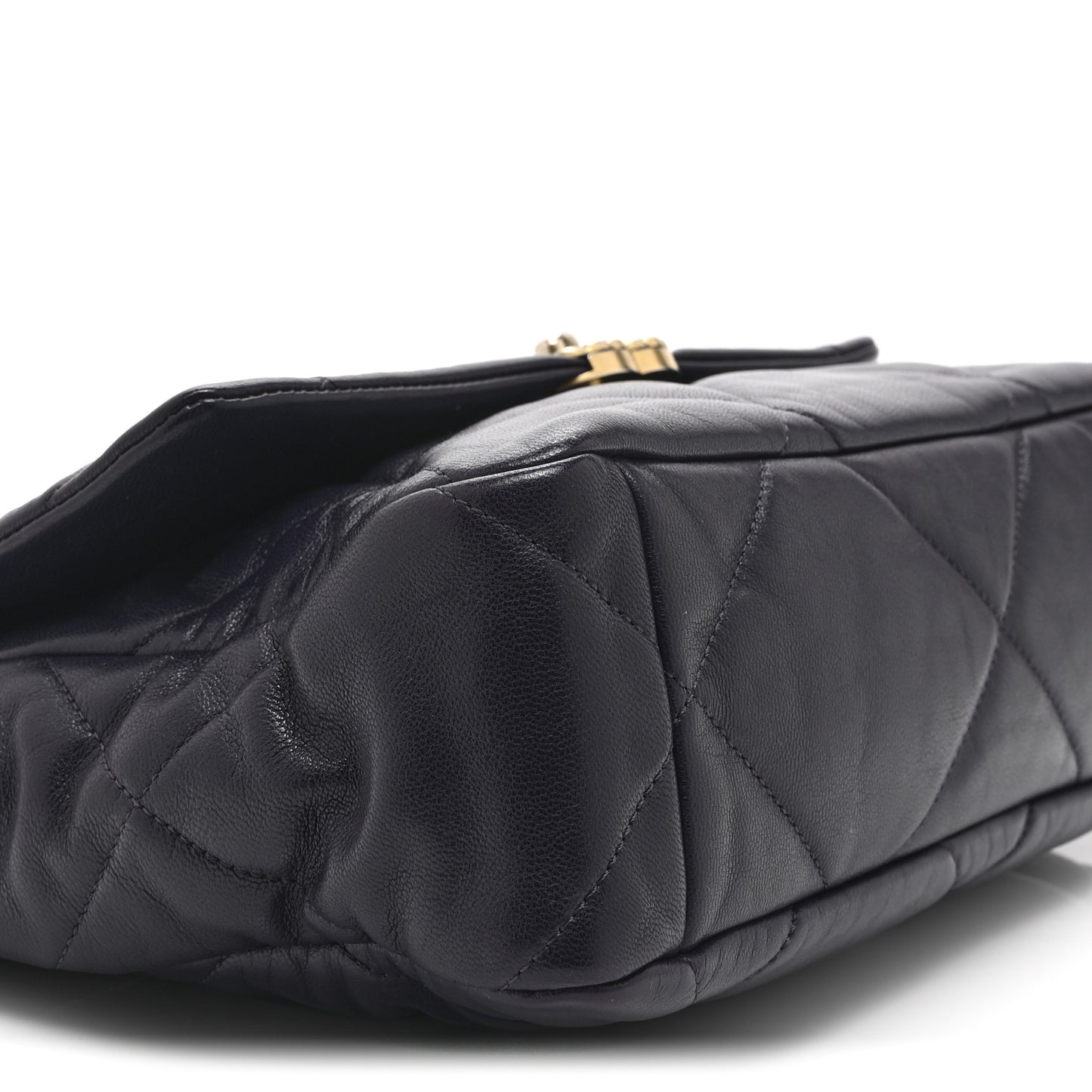 Goatskin Quilted Large Chanel 19 Flap Puple