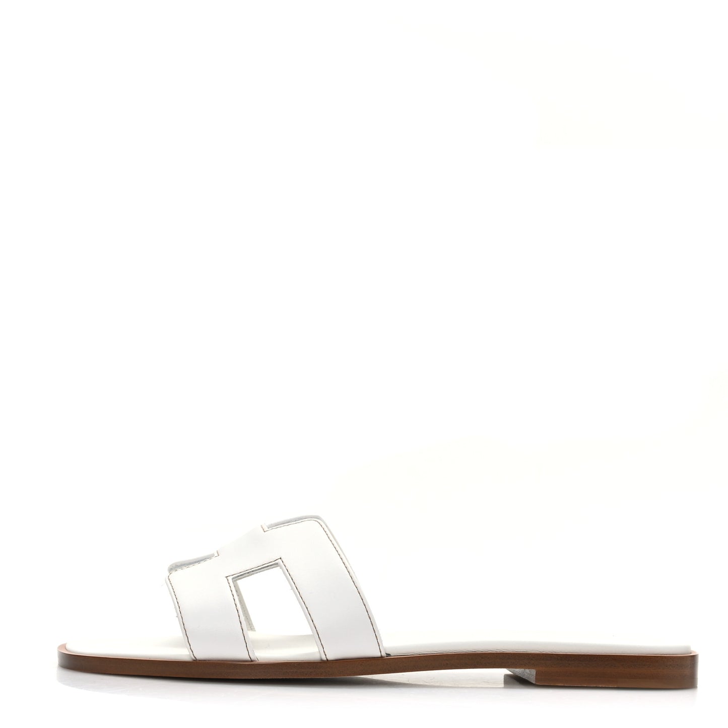 Box Calfskin Oran Sandals 38 White