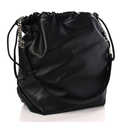 Saint Laurent Lambskin Teddy Drawstring Bag Black 5 of 11