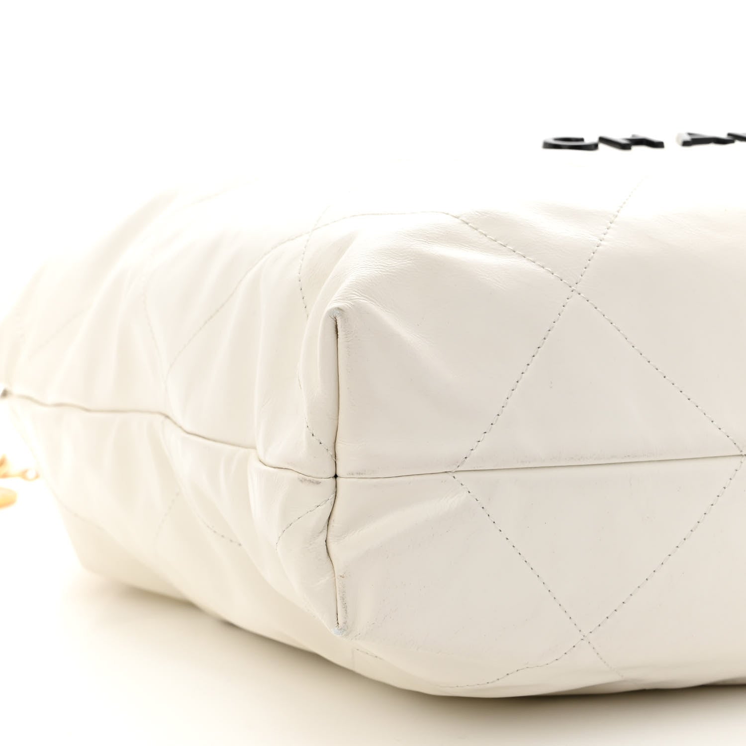 Chanel Shiny Calfskin Quilted Chanel 22 White Black 10 of 11
