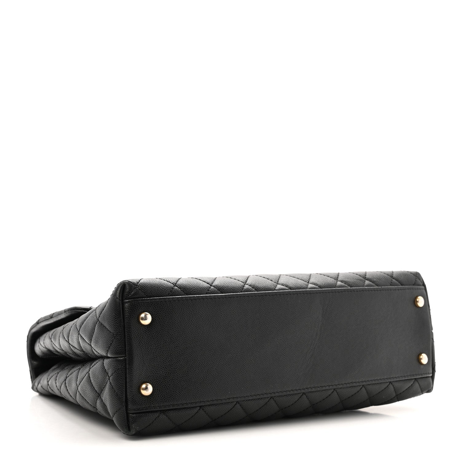 Chanel Caviar Lizard Quilted Large Coco Handle Flap Black 4 of 12