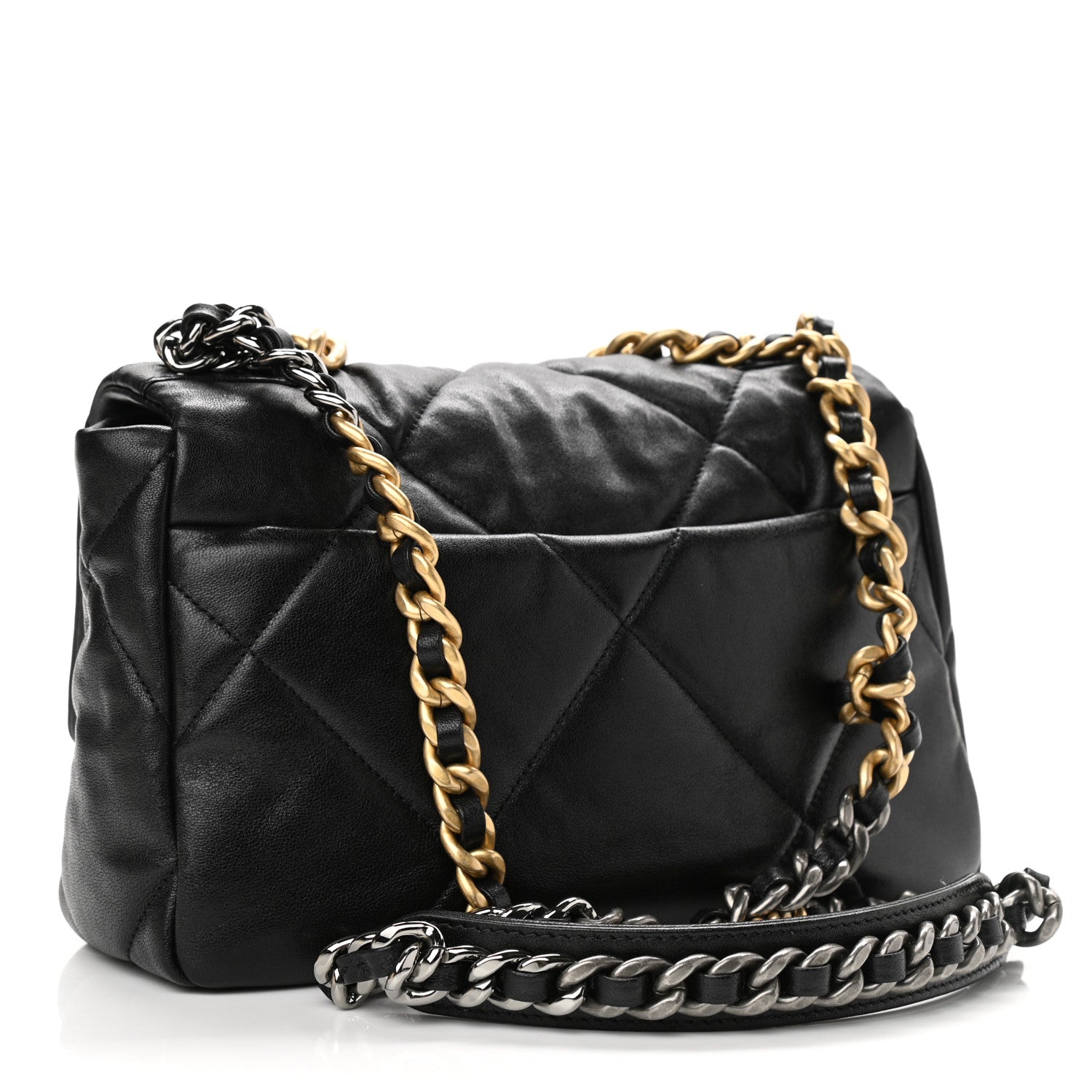 Chanel Lambskin Quilted Medium Chanel 19 Flap Black 3 of 11