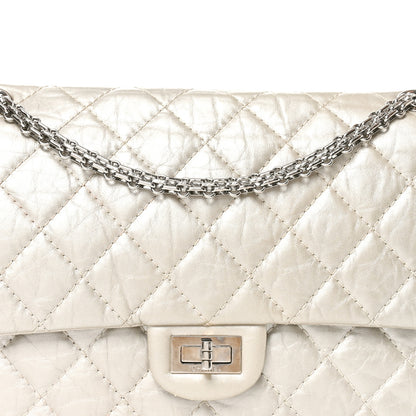 Chanel Metallic Aged Calfskin Quilted 2.55 Reissue 226 Flap Silver 8 of 10