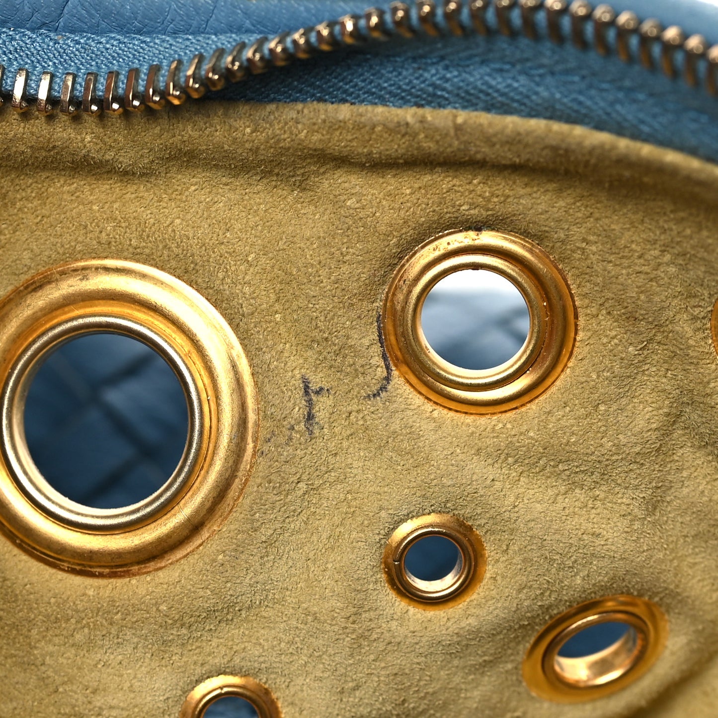 Nappa Intrecciato Grommet Medium Veneta Hobo Blue