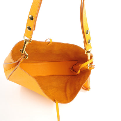 Celine Crisped Calfskin Medium Hobo Saffron 5 of 7