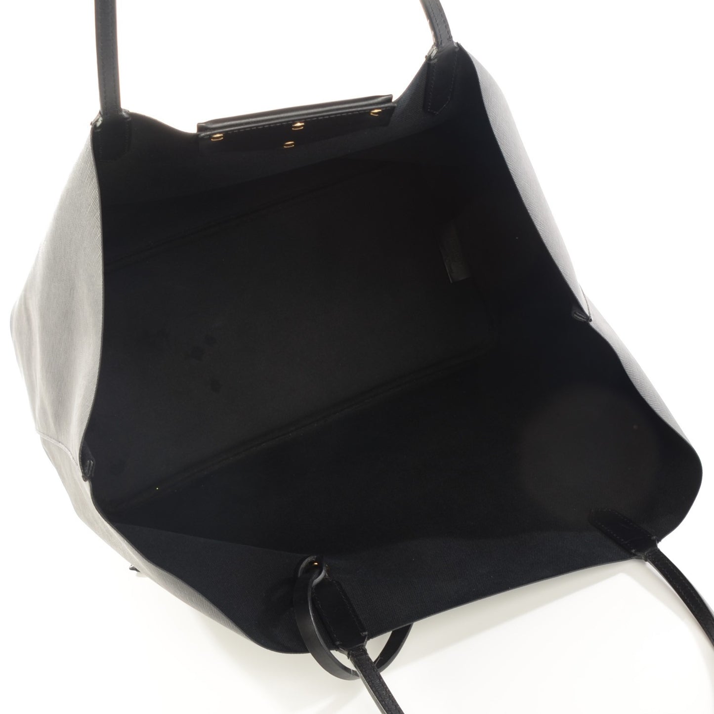 Textured Coated Canvas Bambi Print Large Antigona Tote Black