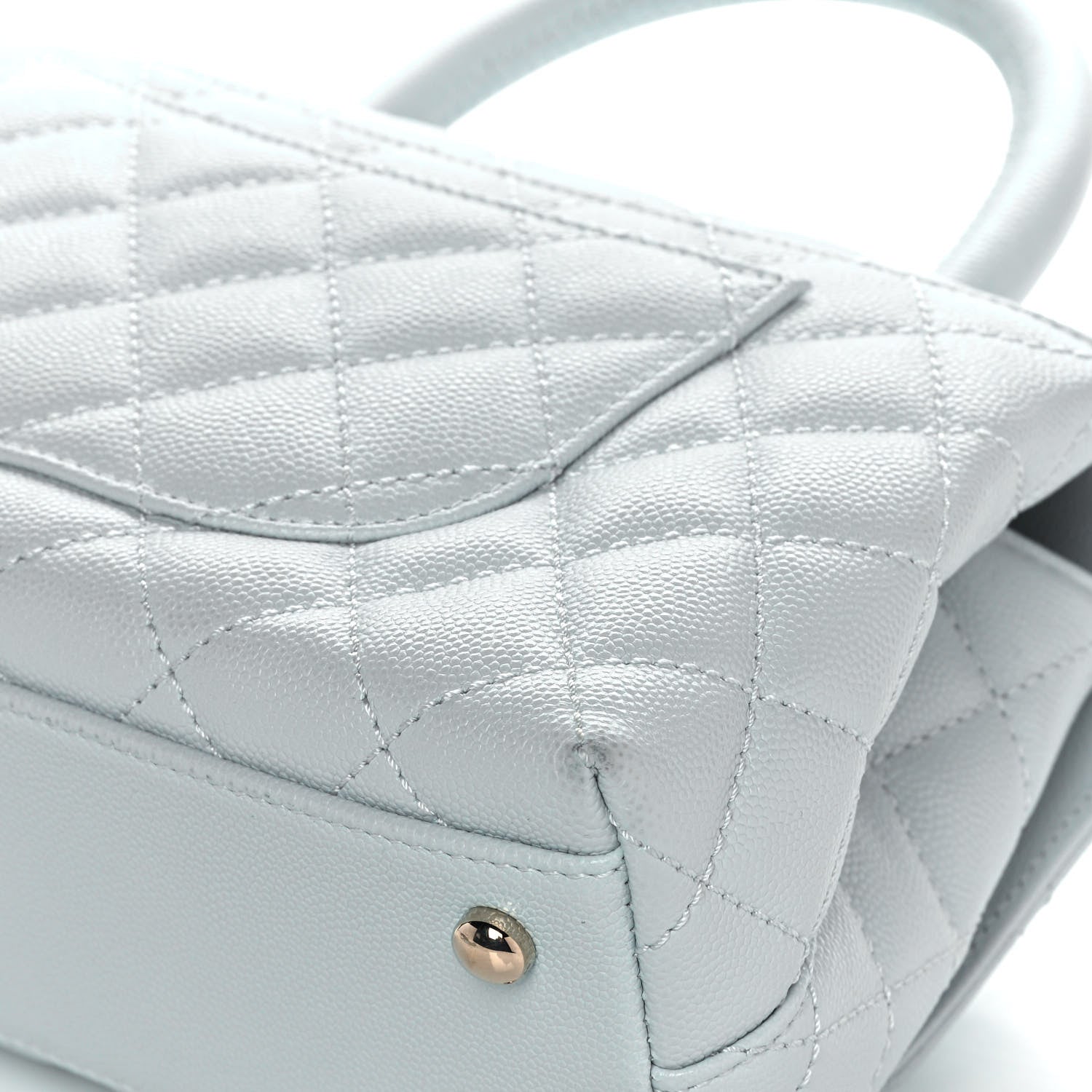 Chanel Caviar Quilted Mini Coco Handle Flap Light Blue 13 of 13