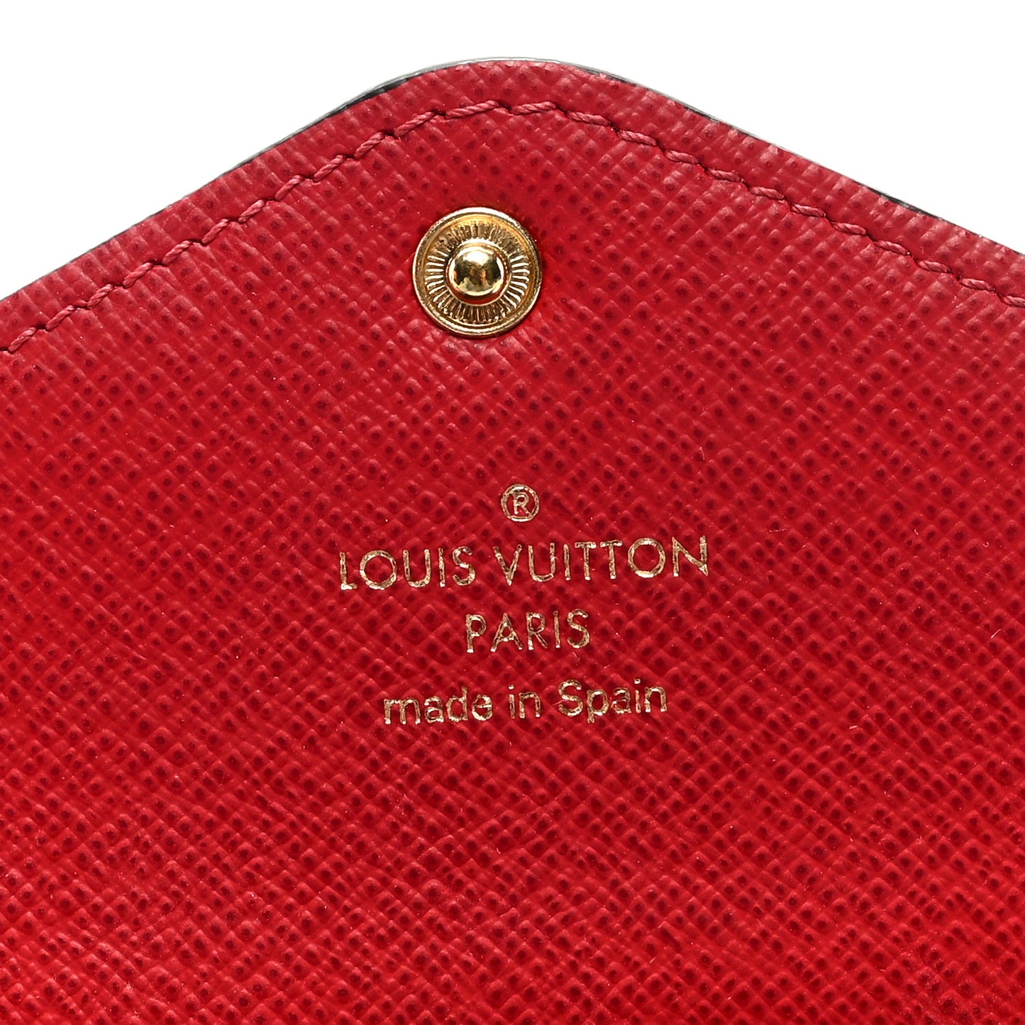 Damier Ebene Josephine Wallet Red