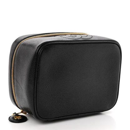 Chanel Caviar Vanity Cosmetic Case Black 4 of 11