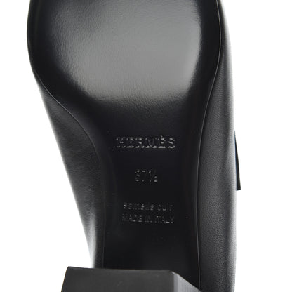 Hermes Goatskin Paradis Mules 37.5 Black 7 of 13