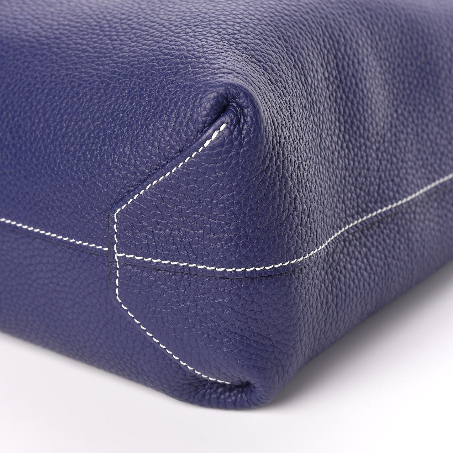 Taurillon Clemence Double Sens 45 Reversible Tote Bleu Encre Zellige