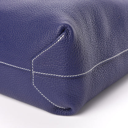 Hermes Taurillon Clemence Double Sens 45 Reversible Tote Bleu Encre Zellige 16 of 29