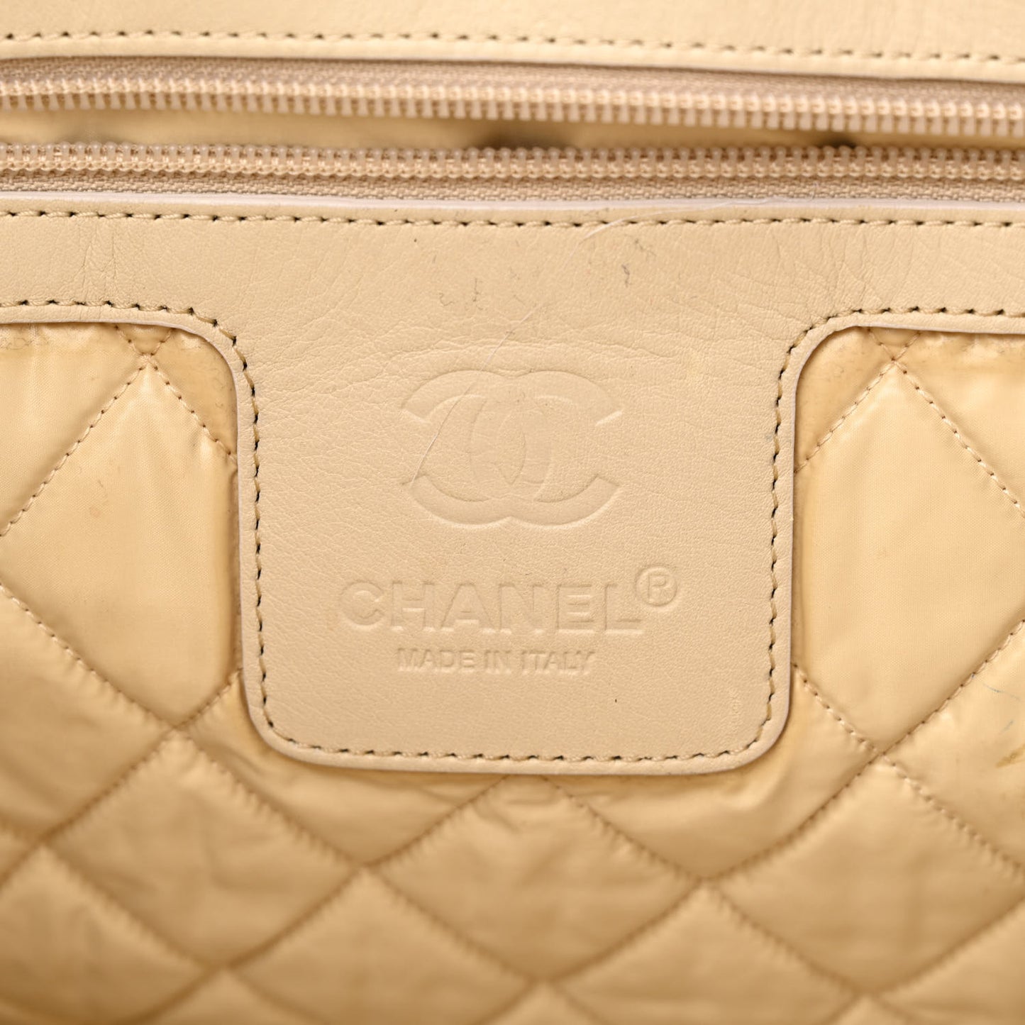 Nylon Quilted Medium Coco Cocoon Reversible Tote Khaki