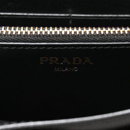 Prada Vitello Move Metal Oro Chain Wallet Black 6 of 11