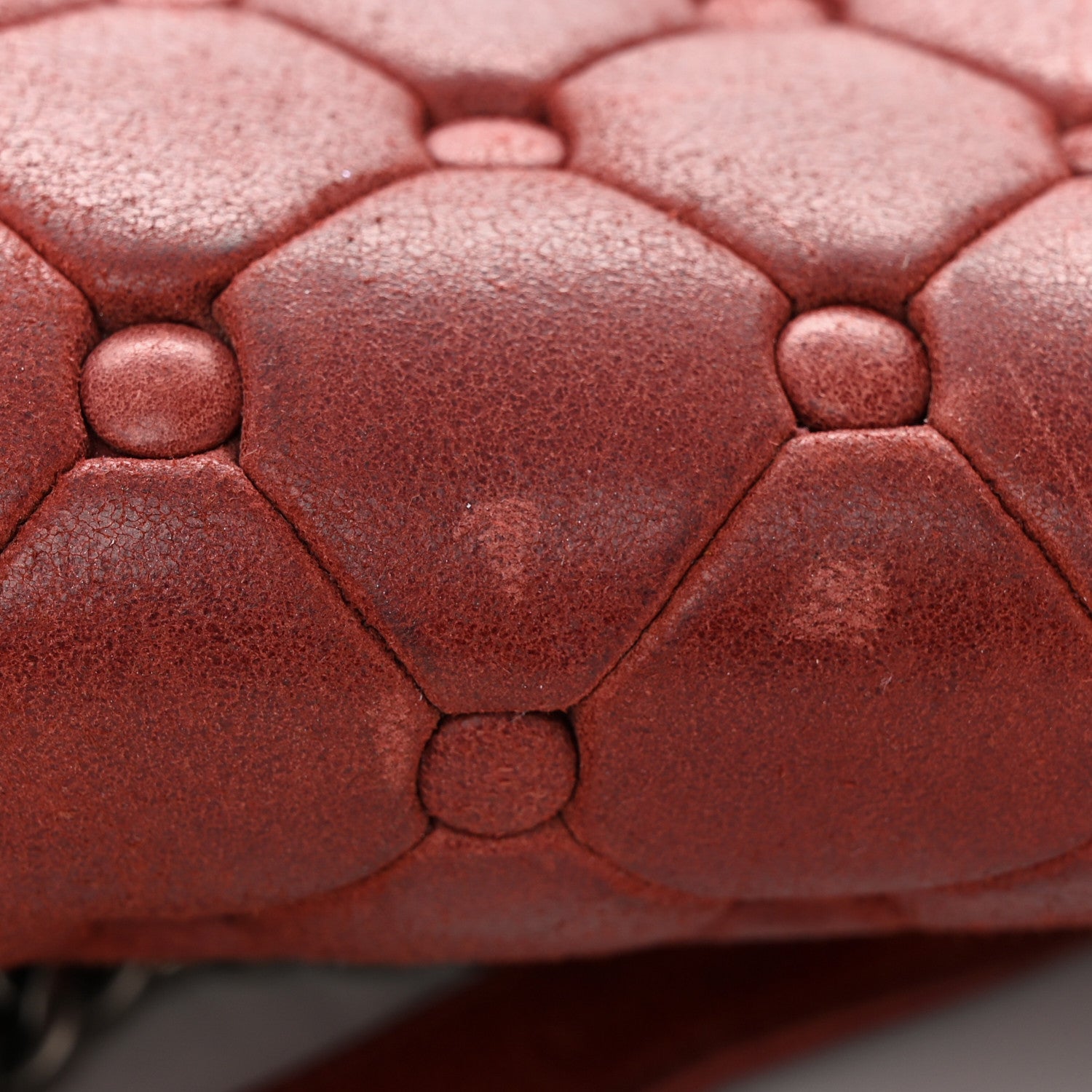Chanel Nubuck Chesterfield Quilted Large Celtic Boy Flap Red 12 of 15