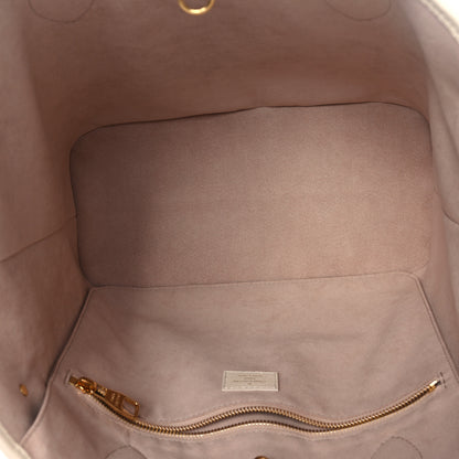 Louis Vuitton Empreinte Monogram Giant Neverfull MM Creme Rose Trianon 6 of 10