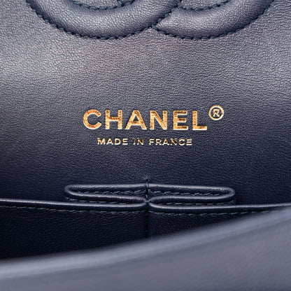 Chanel Caviar Quilted Medium Double Flap Navy 6 of 12