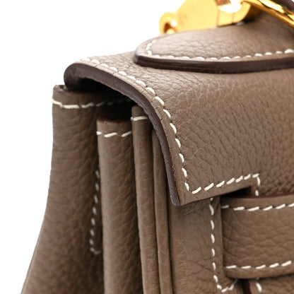 Hermes Togo Kelly Retourne 28 Etoupe 13 of 16