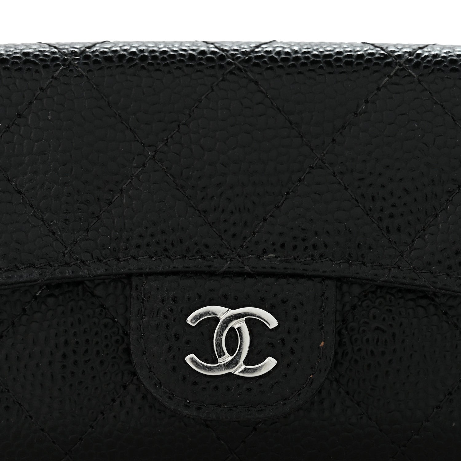Chanel Caviar Quilted Flap Card Holder Wallet Black 9 of 9
