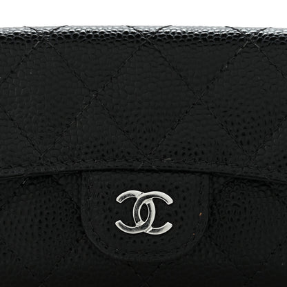 Chanel Caviar Quilted Flap Card Holder Wallet Black 9 of 9
