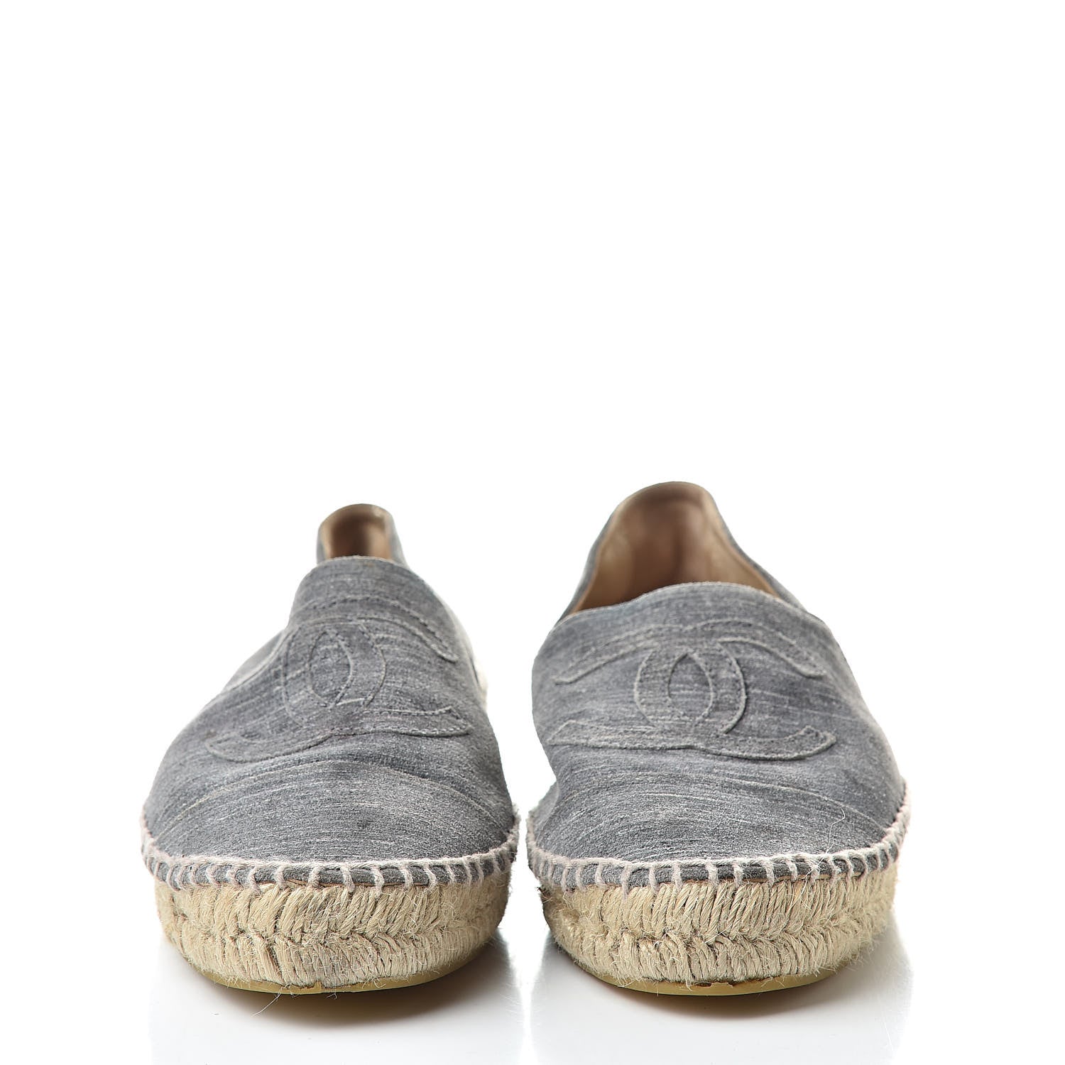 Chanel Striated Suede Espadrilles 41 Dark Grey 2 of 14
