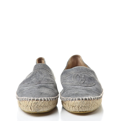 Chanel Striated Suede Espadrilles 41 Dark Grey 2 of 14