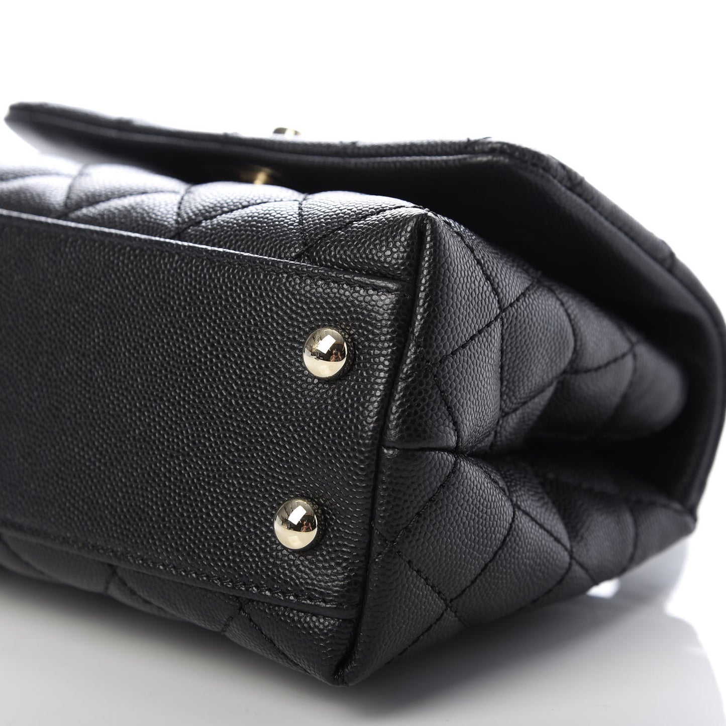 Caviar Quilted Extra Mini Coco Handle Flap Black