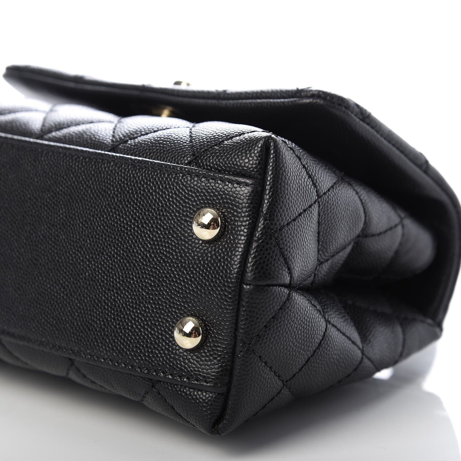 Chanel Caviar Quilted Extra Mini Coco Handle Flap Black 7 of 9