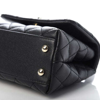 Chanel Caviar Quilted Extra Mini Coco Handle Flap Black 7 of 9