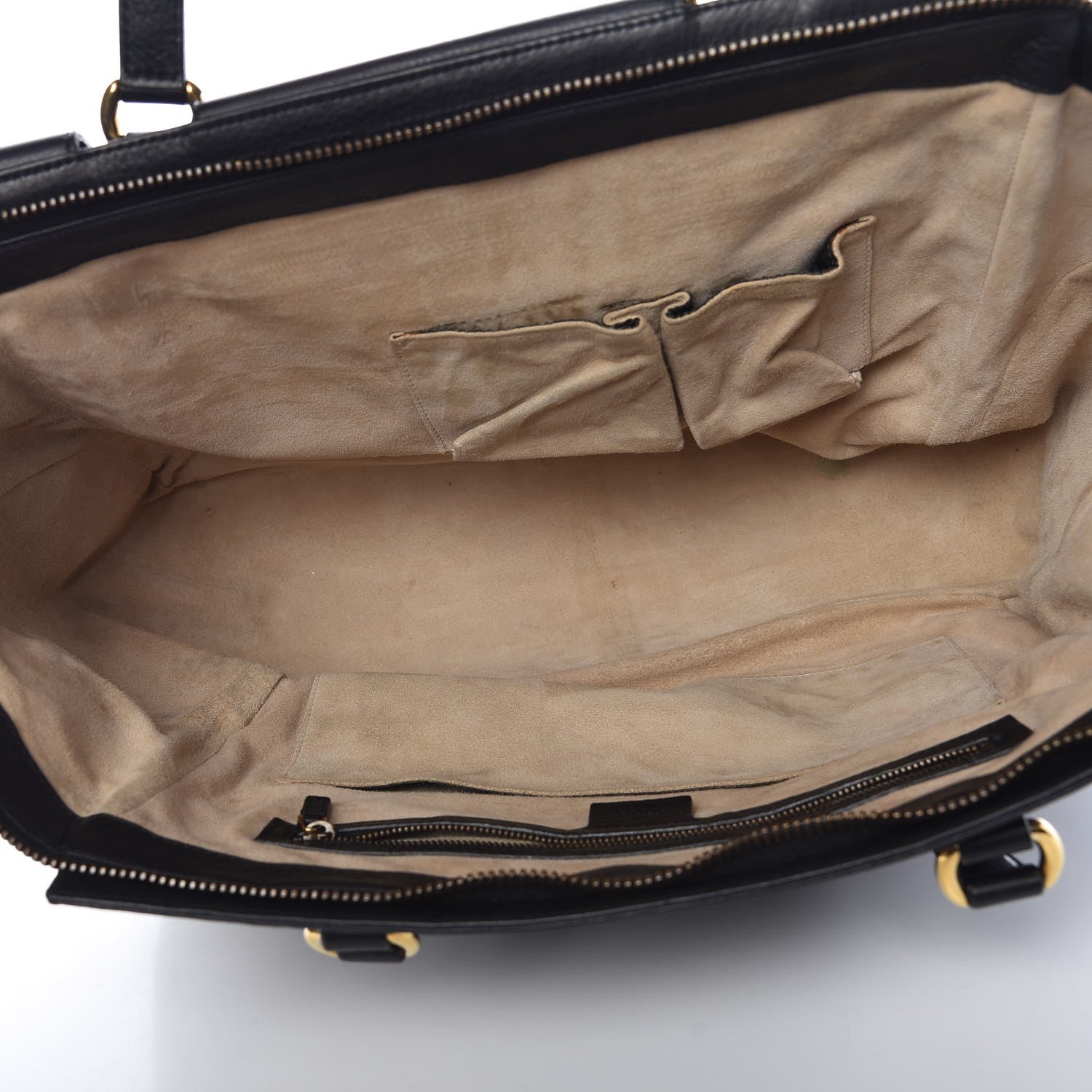 Gucci Pebbled Calfskin Medium 1973 Top Handle Satchel Black 5 of 12
