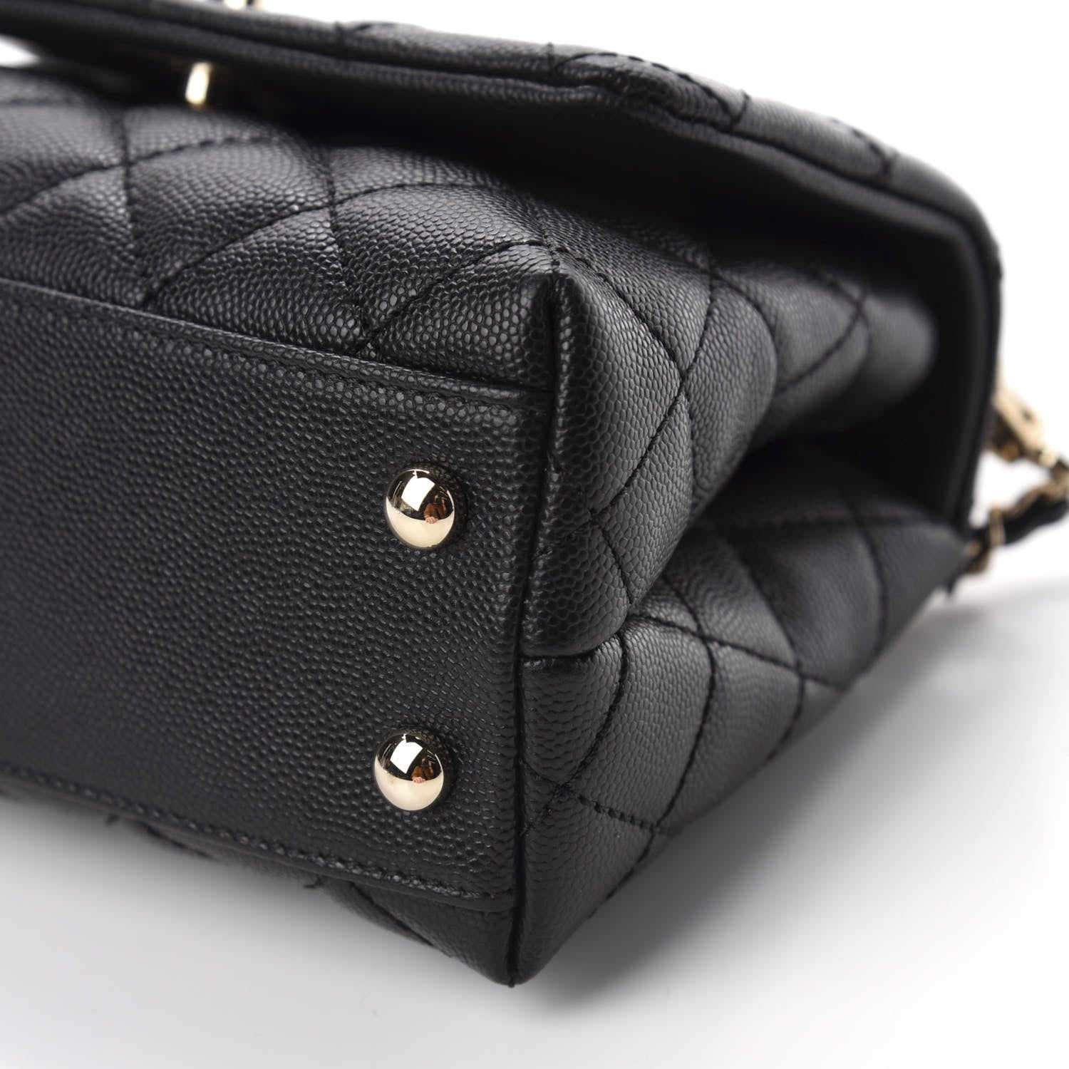 Chanel Caviar Quilted Extra Mini Coco Handle Flap Black 7 of 11