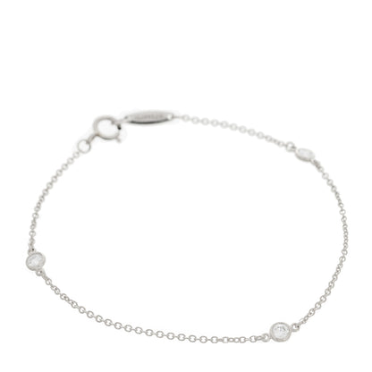Tiffany Platinum Diamond .15ctw Elsa Peretti Diamonds by the Yard Station Bracelet 1 of 5