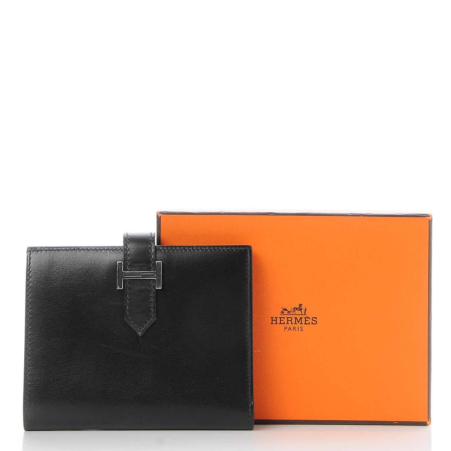 Hermes Box Bearn Compact Wallet Black 8 of 8