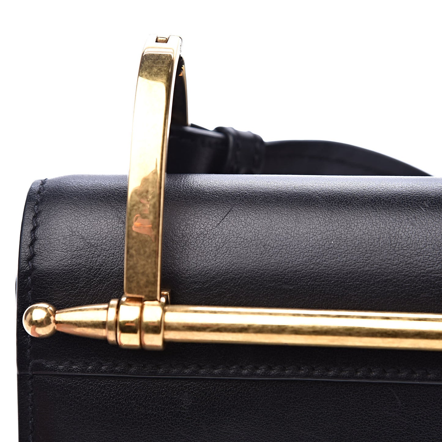 Vitello Antic Soft Pattina Shoulder Bag Black