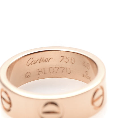 Cartier 18K Pink Gold 5.5mm LOVE Ring 46 3.75 4 of 5