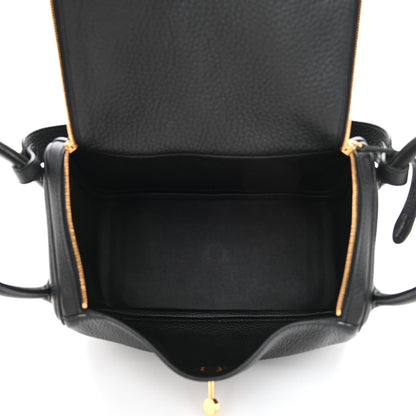 Hermes Taurillon Clemence Lindy 26 Black 5 of 11