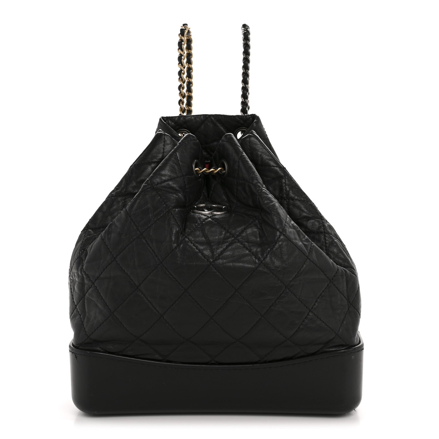 Chanel Aged Calfskin Quilted Gabrielle Backpack Black 1 of 12