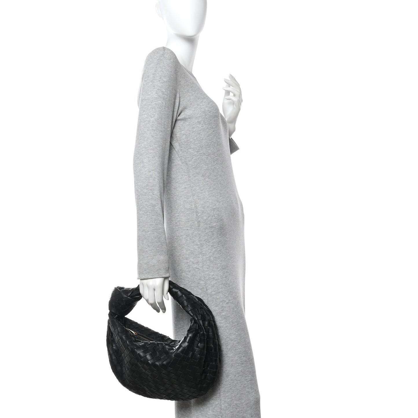 Nappa Intrecciato Teen Jodie Hobo Black