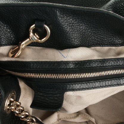 Gucci Pebbled Calfskin Medium Soho Chain Shoulder Bag Black 10 of 10