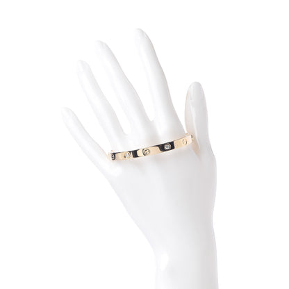 Cartier 18K Yellow Gold 4 Diamond LOVE Bracelet 17 2 of 6