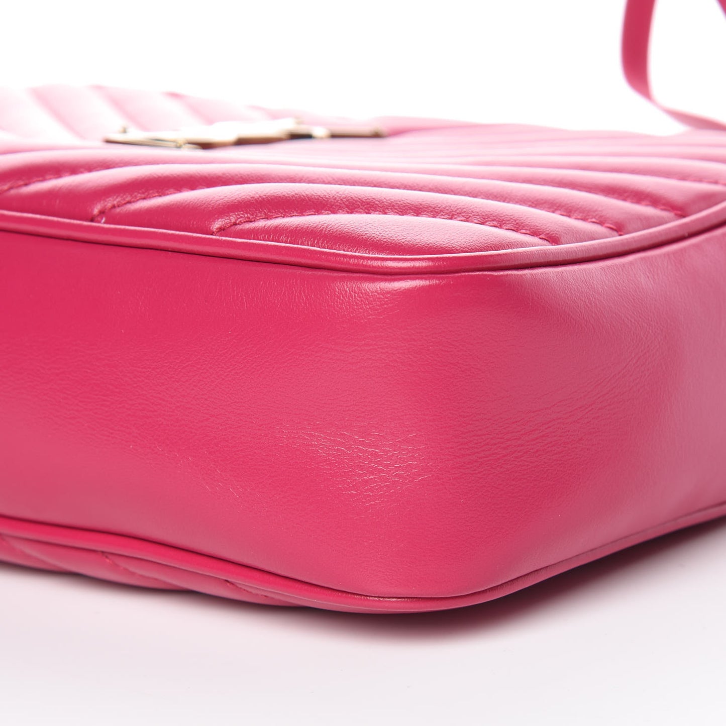 Calfskin Matelasse Monogram Lou Camera Bag Bright Pink