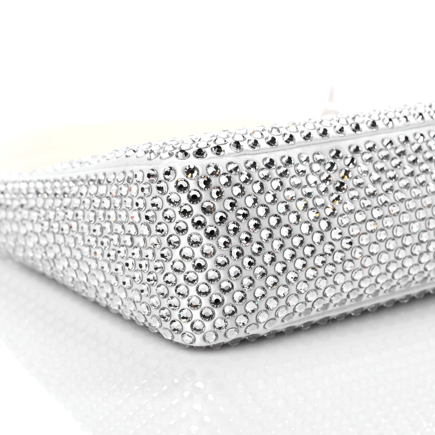 Prada Satin Crystal Mini Re-Edition 2000 Bag White 7 of 8