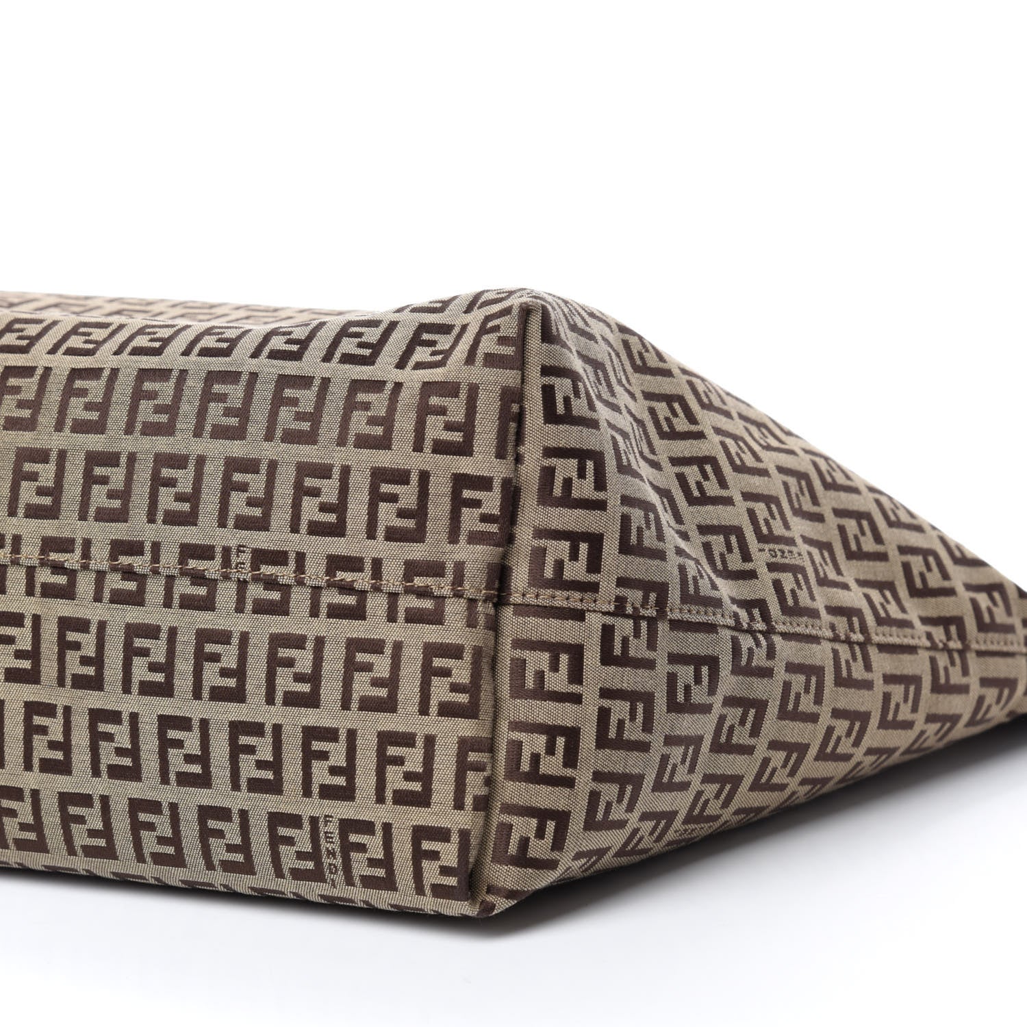 Fendi Zucchino Large Shopper Tote Brown 7 of 9