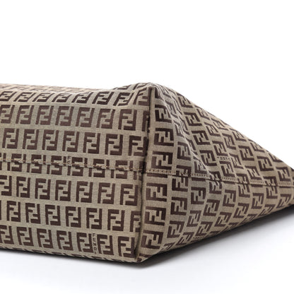 Fendi Zucchino Large Shopper Tote Brown 7 of 9