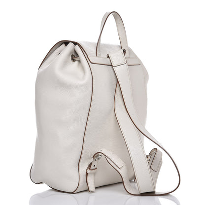 Prada Vitello Daino Cinch Backpack Talco 3 of 12