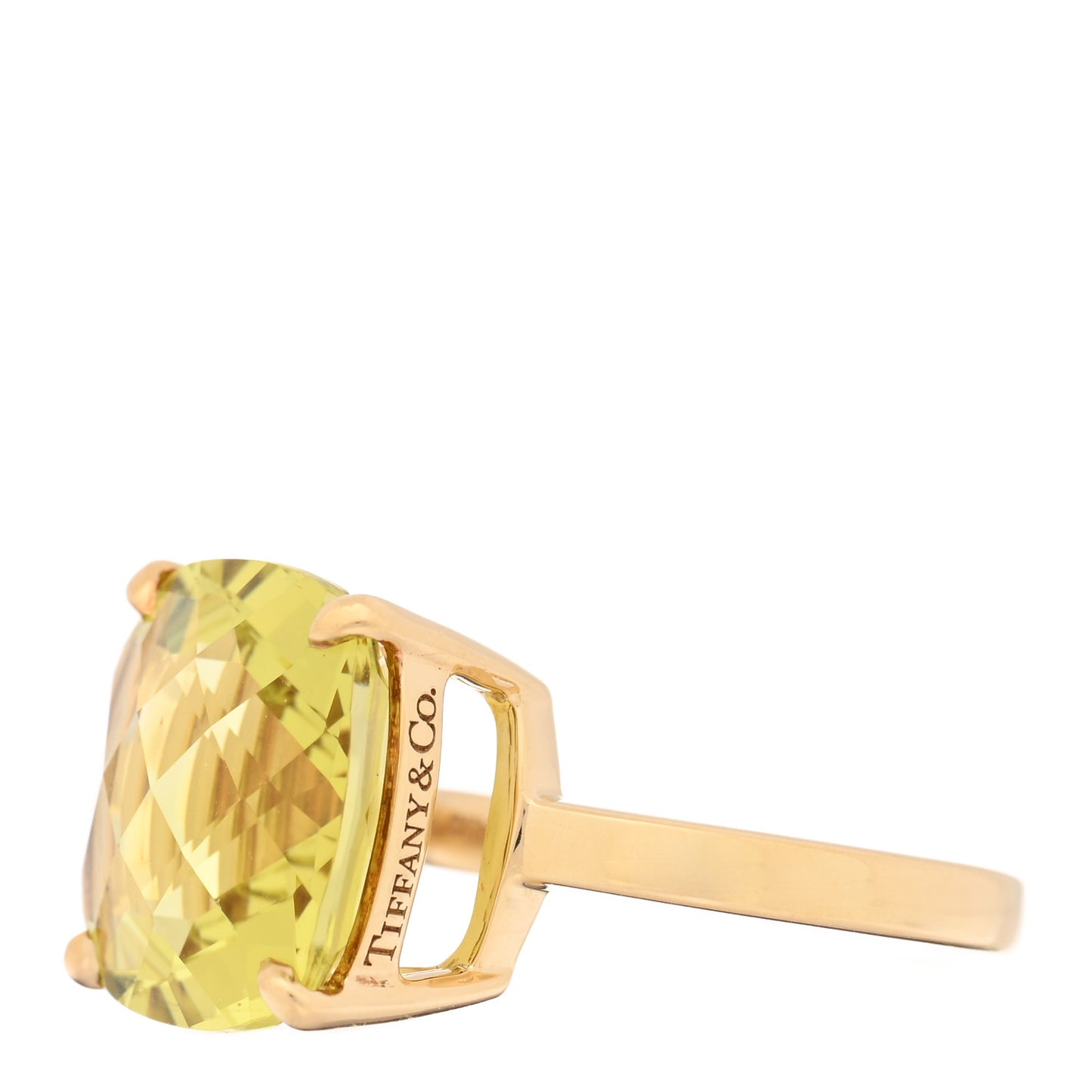 18K Yellow Gold Lemon Citrine Sparklers Cocktail Ring 54 7