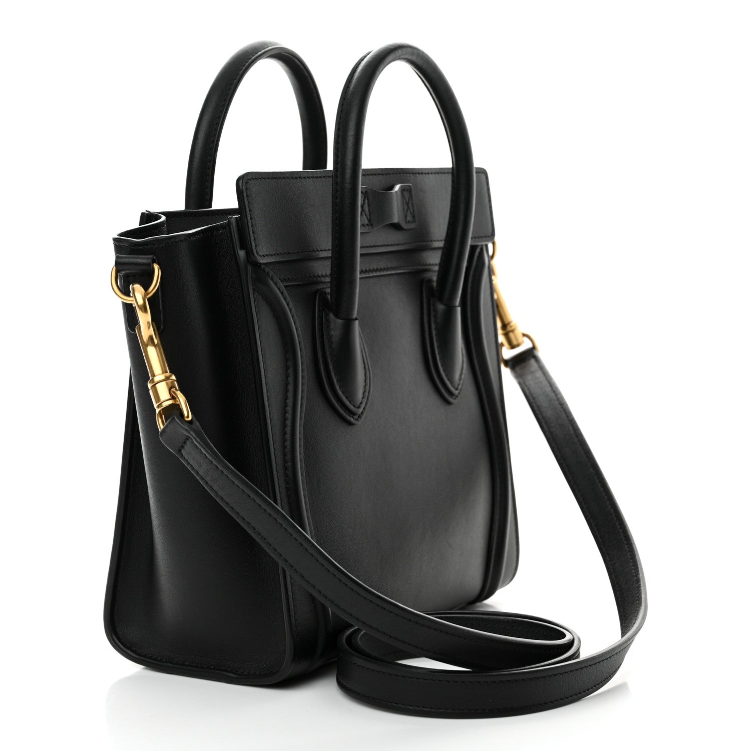 Celine Smooth Calfskin Nano Luggage Black 3 of 14