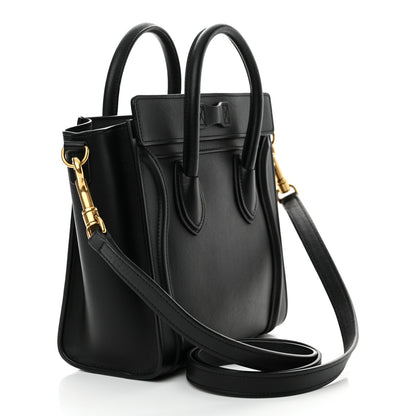 Celine Smooth Calfskin Nano Luggage Black 3 of 14